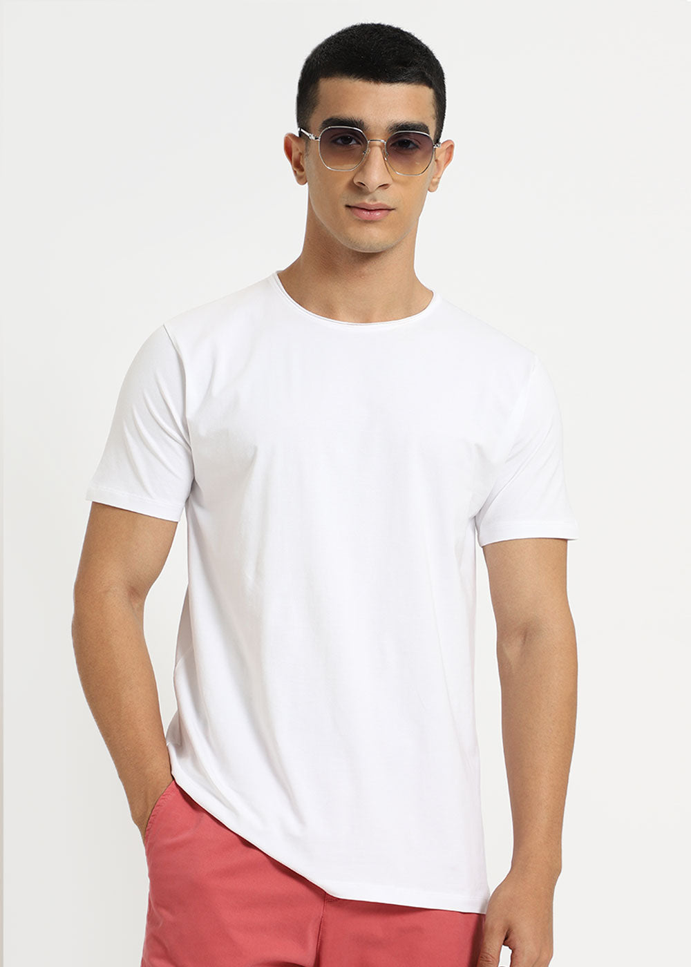 White Plain Crew neck T-shirt