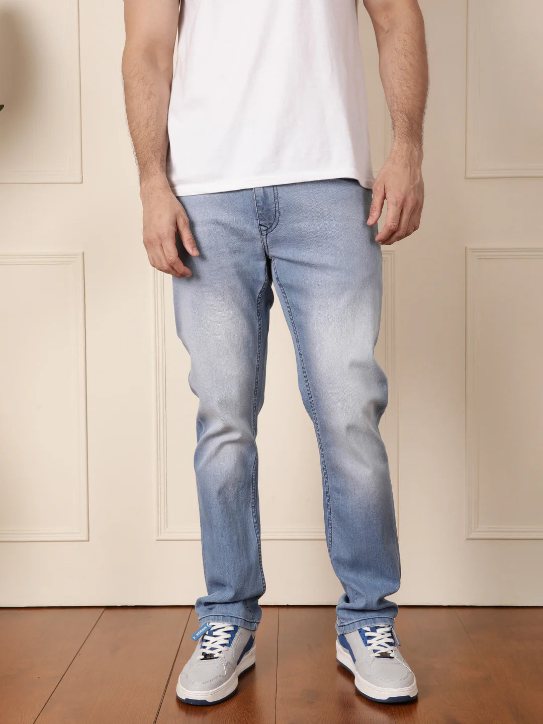 Heavy Fade Straight Fit Jeans | Light Blue