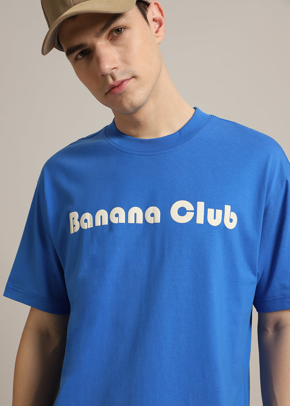 Banana Club Plain Embossed Oversized Fit T-shirt