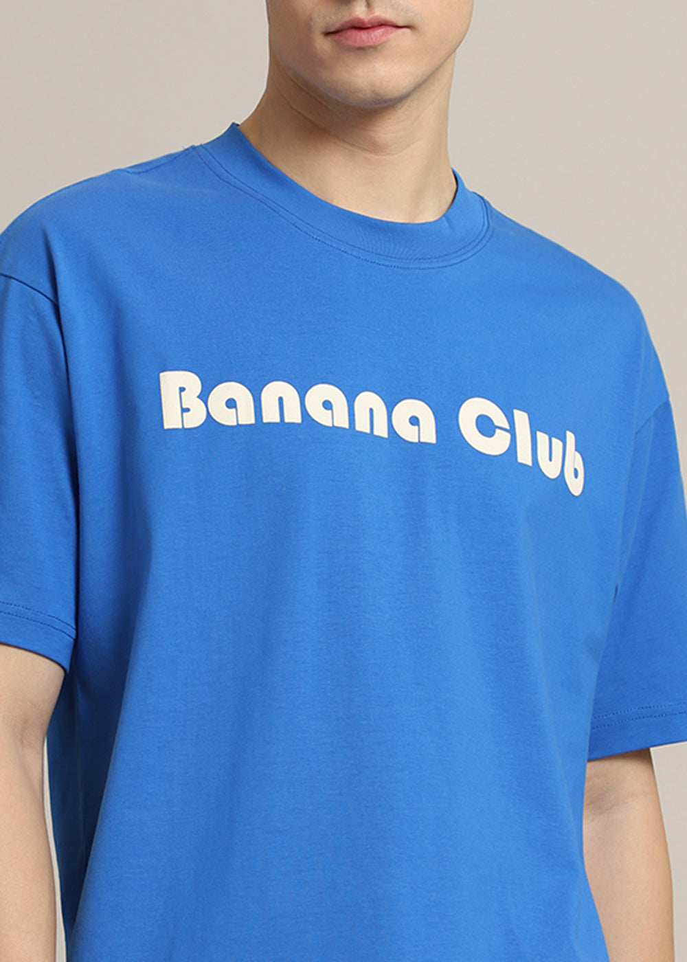Banana Club Plain Embossed Oversized Fit T-shirt