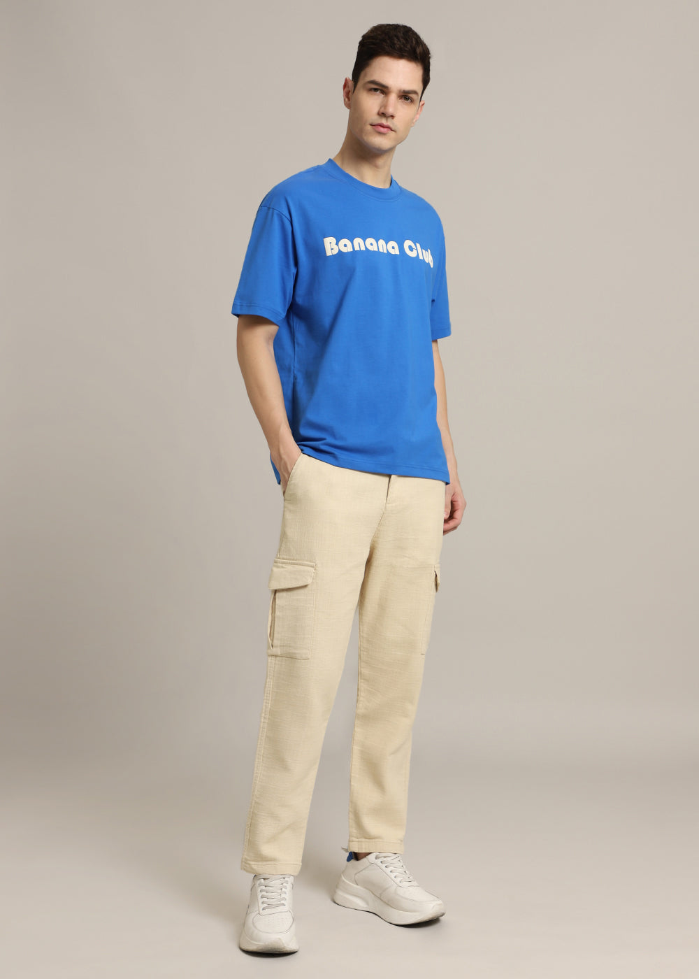 Banana Club Plain Embossed Oversized Fit T-shirt