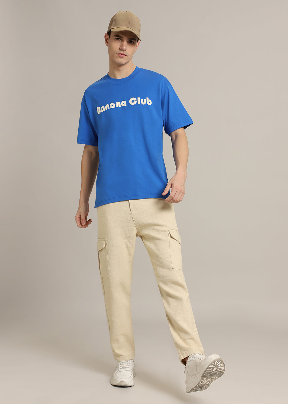 Banana Club Plain Embossed Oversized Fit T-shirt