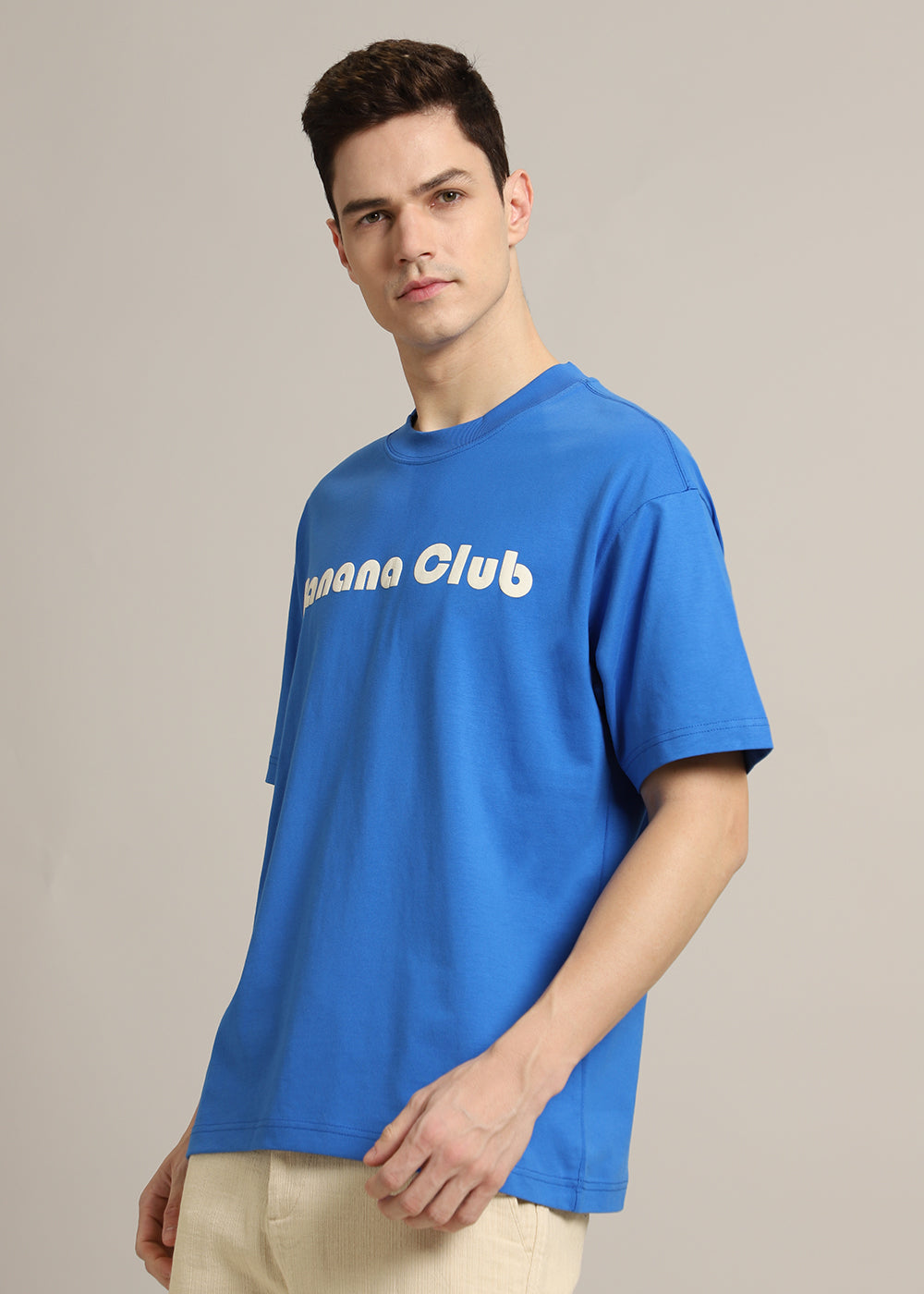 Banana Club Plain Embossed Oversized Fit T-shirt