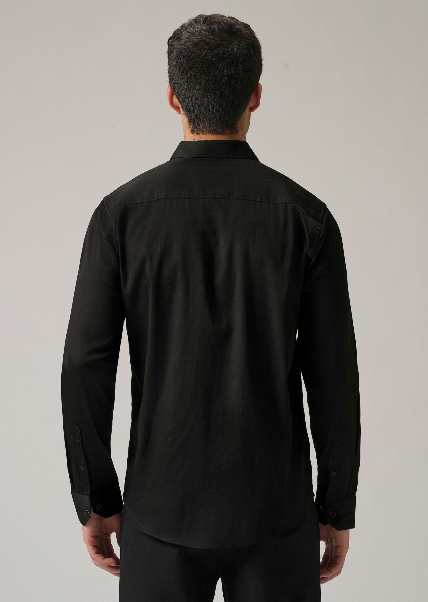 Gold Symmetric Embroidered Black Designer Shirt