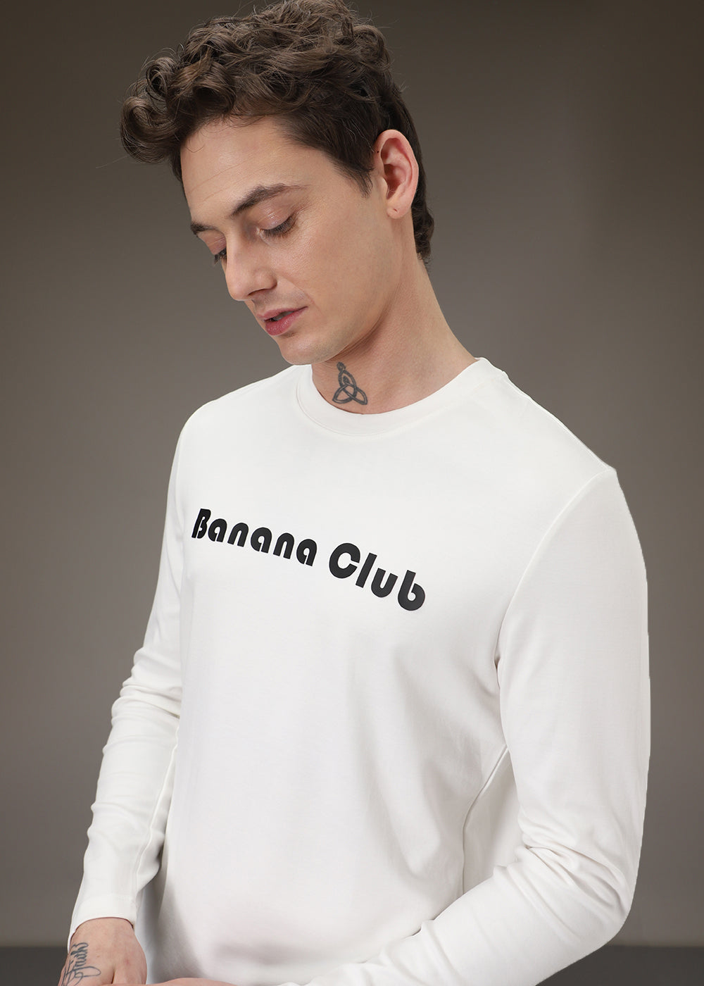Banana Club White Plain Regular Fit T-shirt