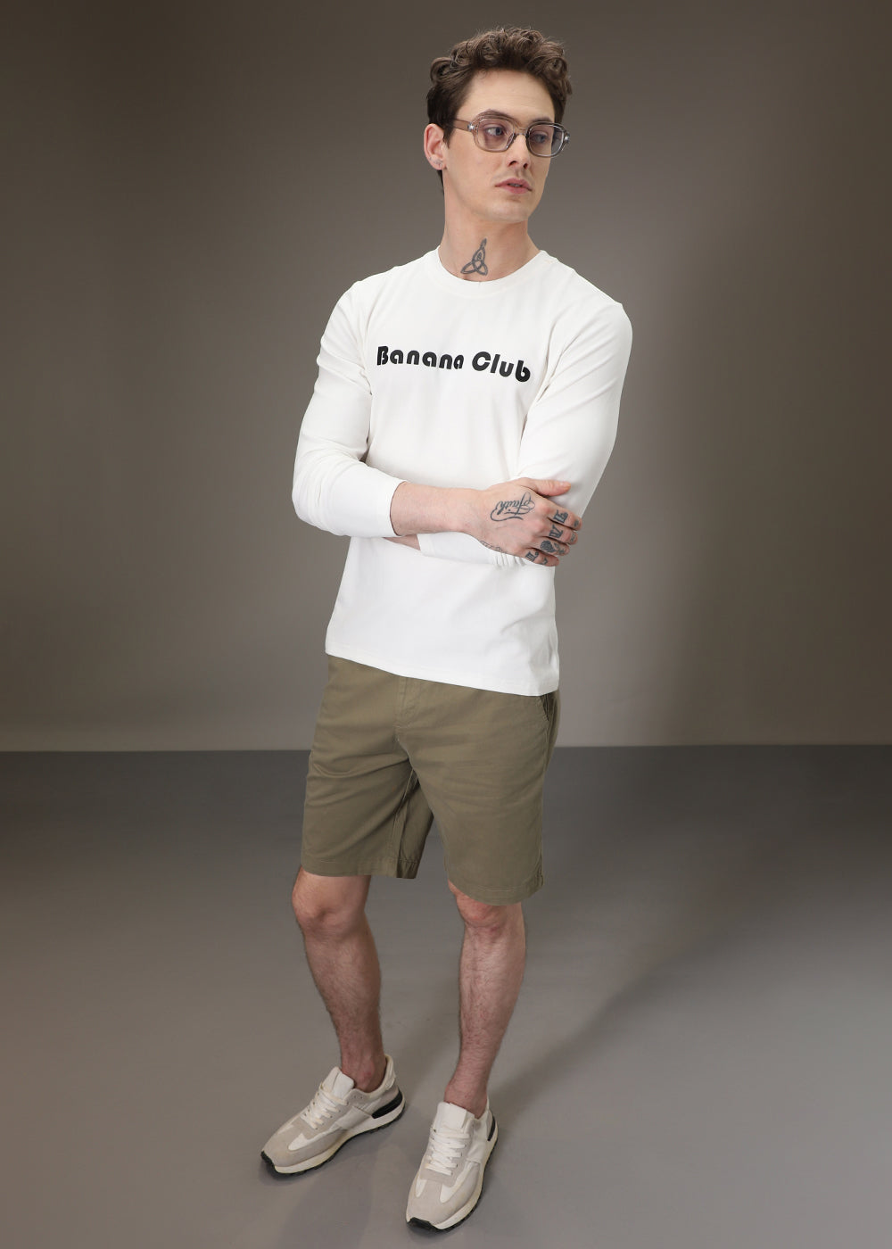 Banana Club White Plain Regular Fit T-shirt