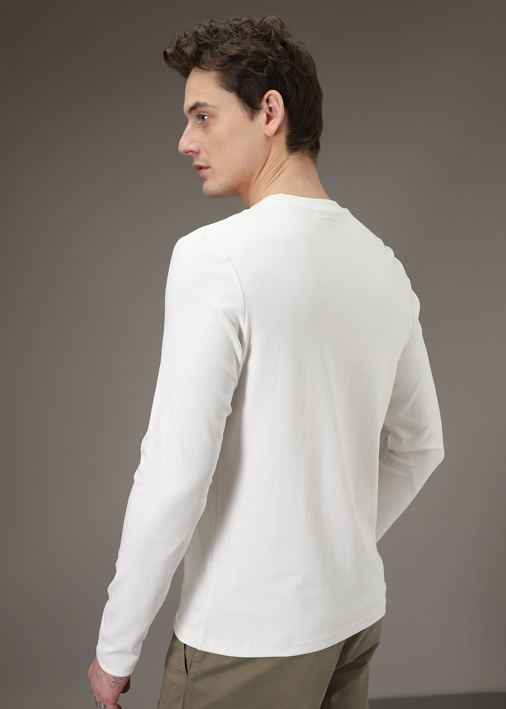 Banana Club White Plain Regular Fit T-shirt