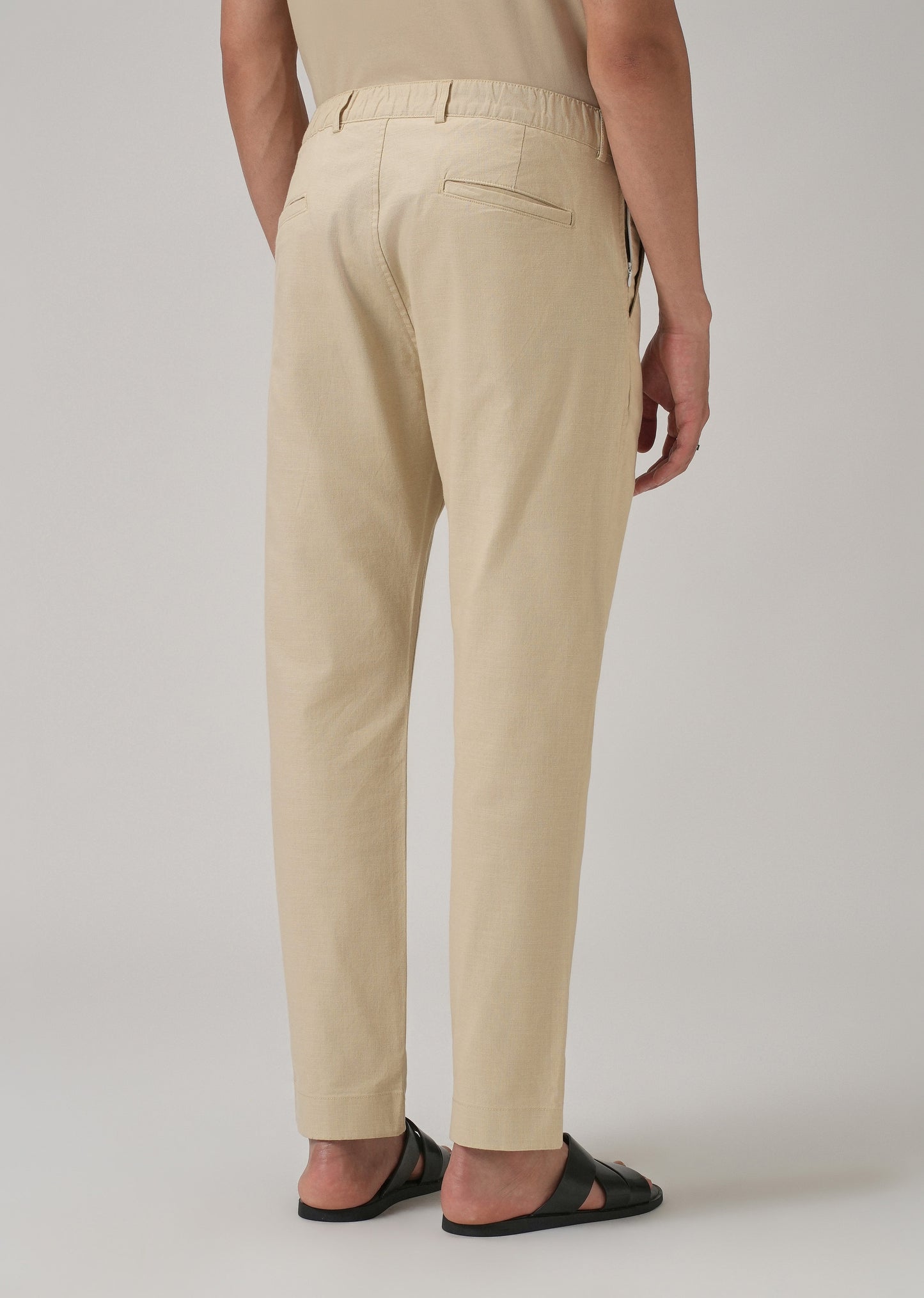 Beige Cotton Trouser