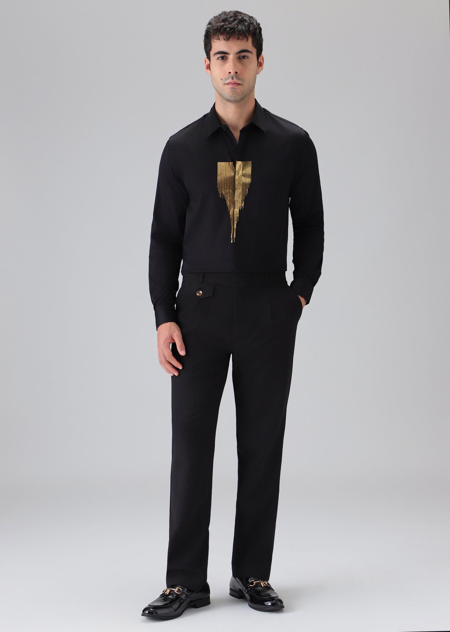 Black Glimmer Designer Shirt