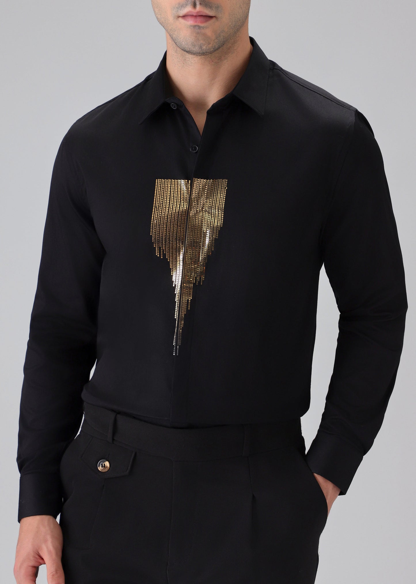 Black Glimmer Designer Shirt