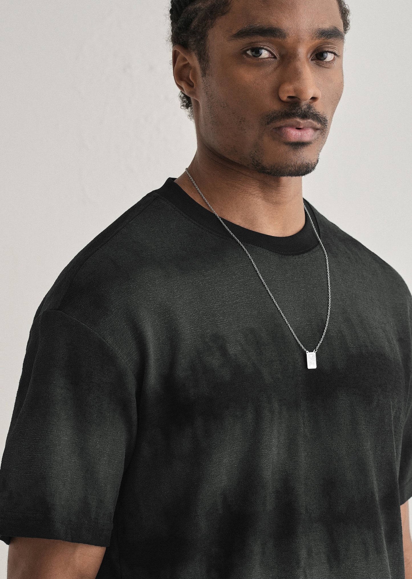 Black Grey Tie & Dye Oversized T-shirt