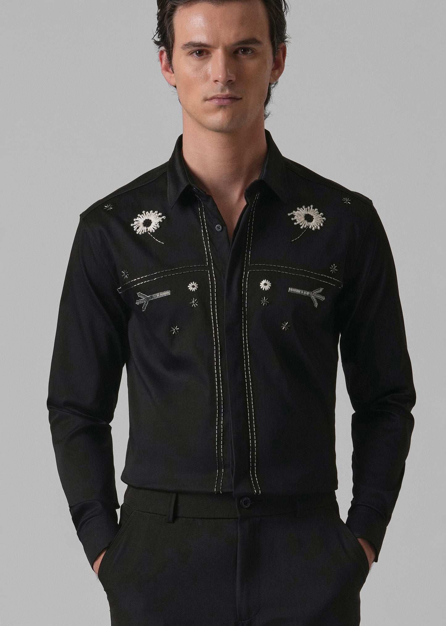 Black Handcrafted Designer Shirt