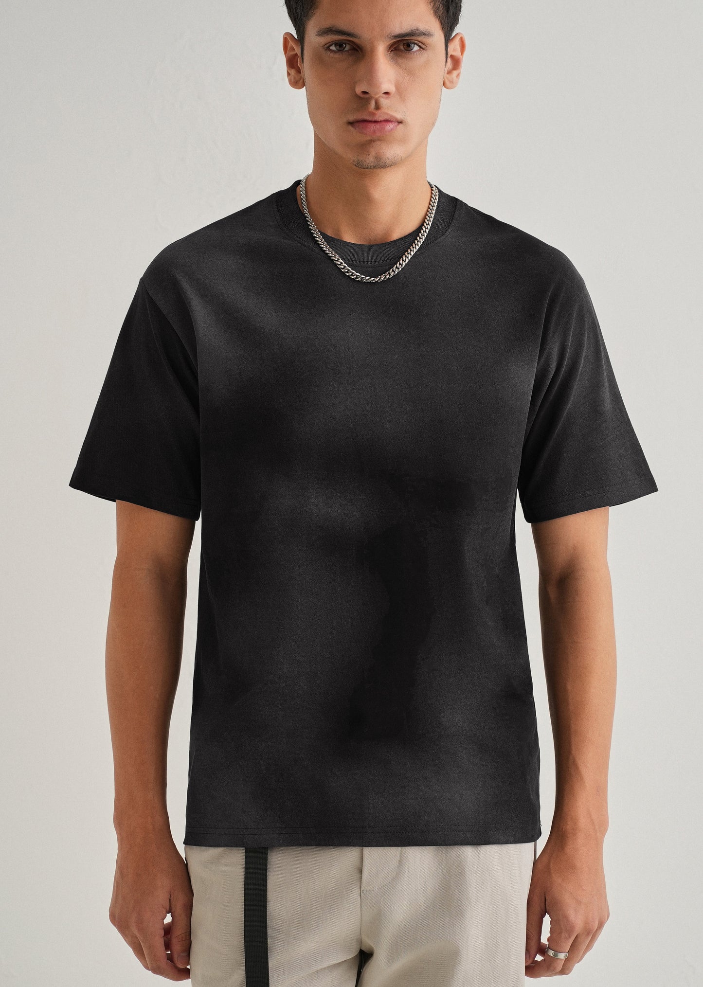 Black Smudge Wash Oversized T-shirt