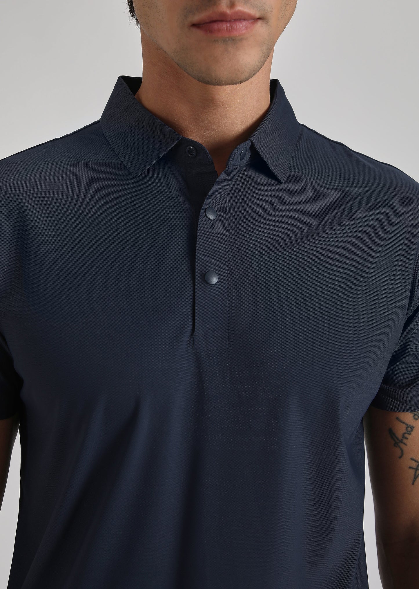 Blue Plain Stitchless Polo T-shirt