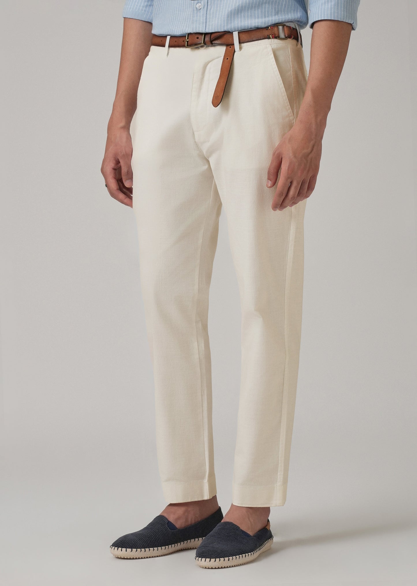 Light Cream Cotton Trouser