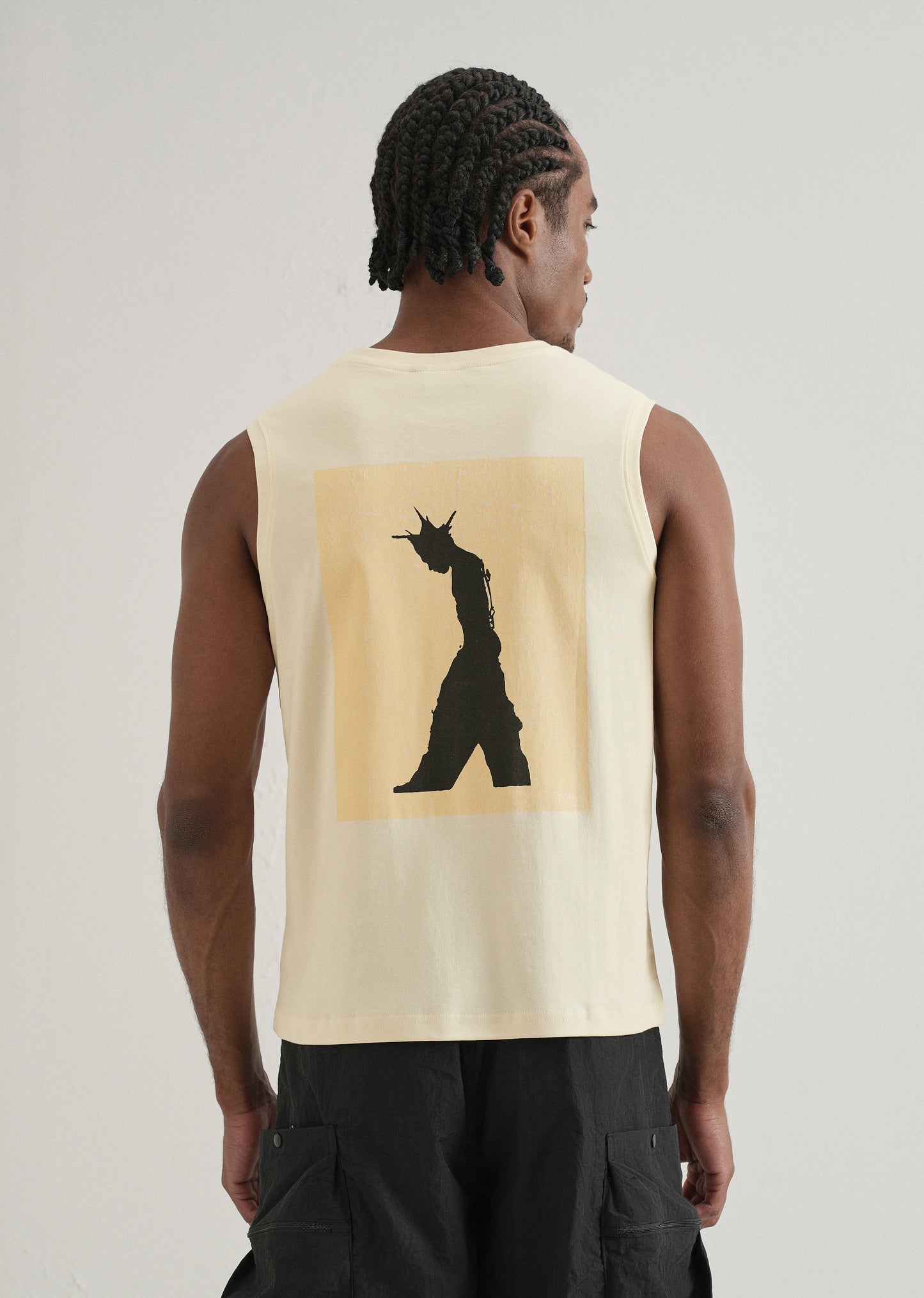 Cream Printed Tank