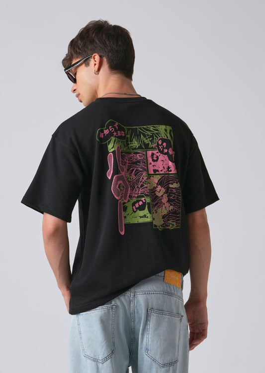 Crow Black Oversized T-shirt