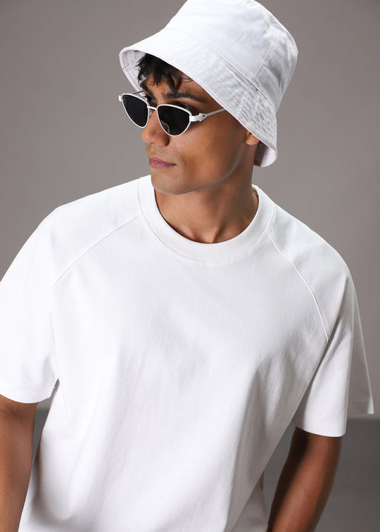 White Plain Raglan Oversized T-shirt