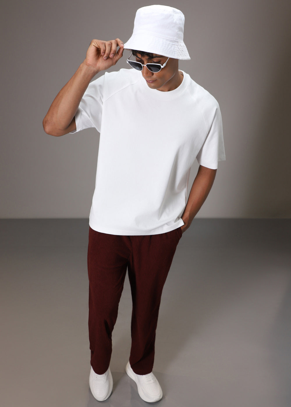 White Plain Raglan Oversized T-shirt