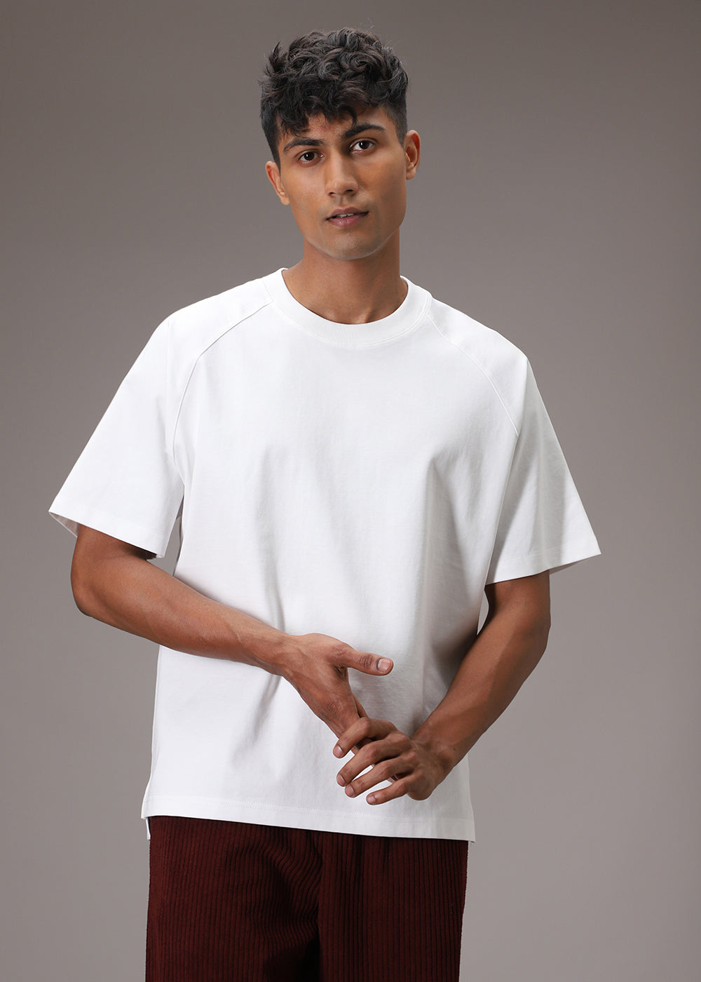 White Plain Raglan Oversized T-shirt