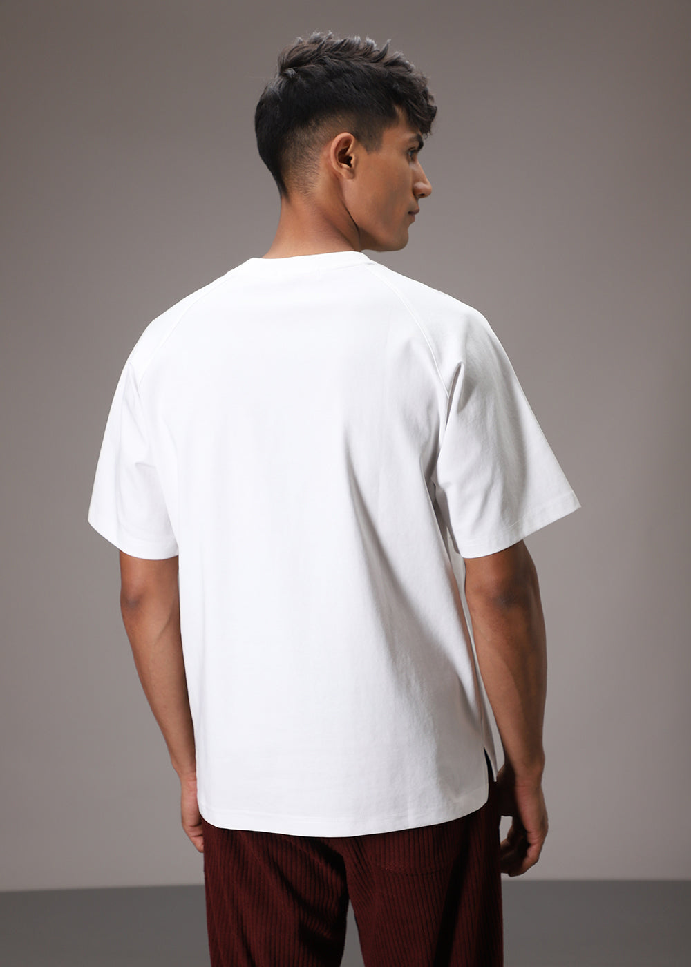 White Plain Raglan Oversized T-shirt