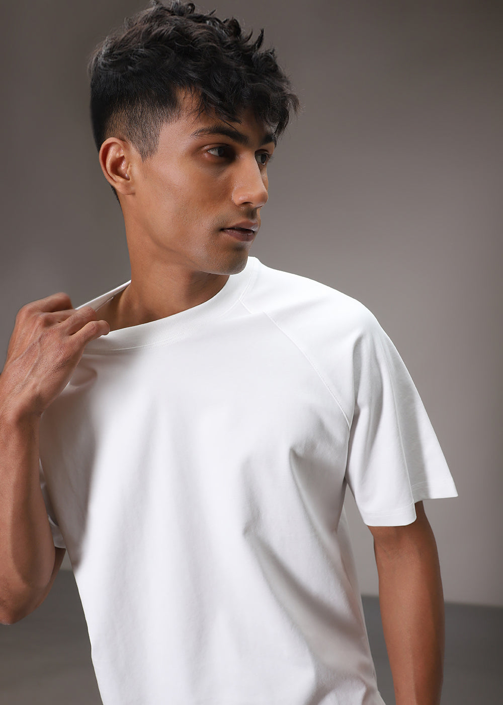 White Plain Raglan Oversized T-shirt