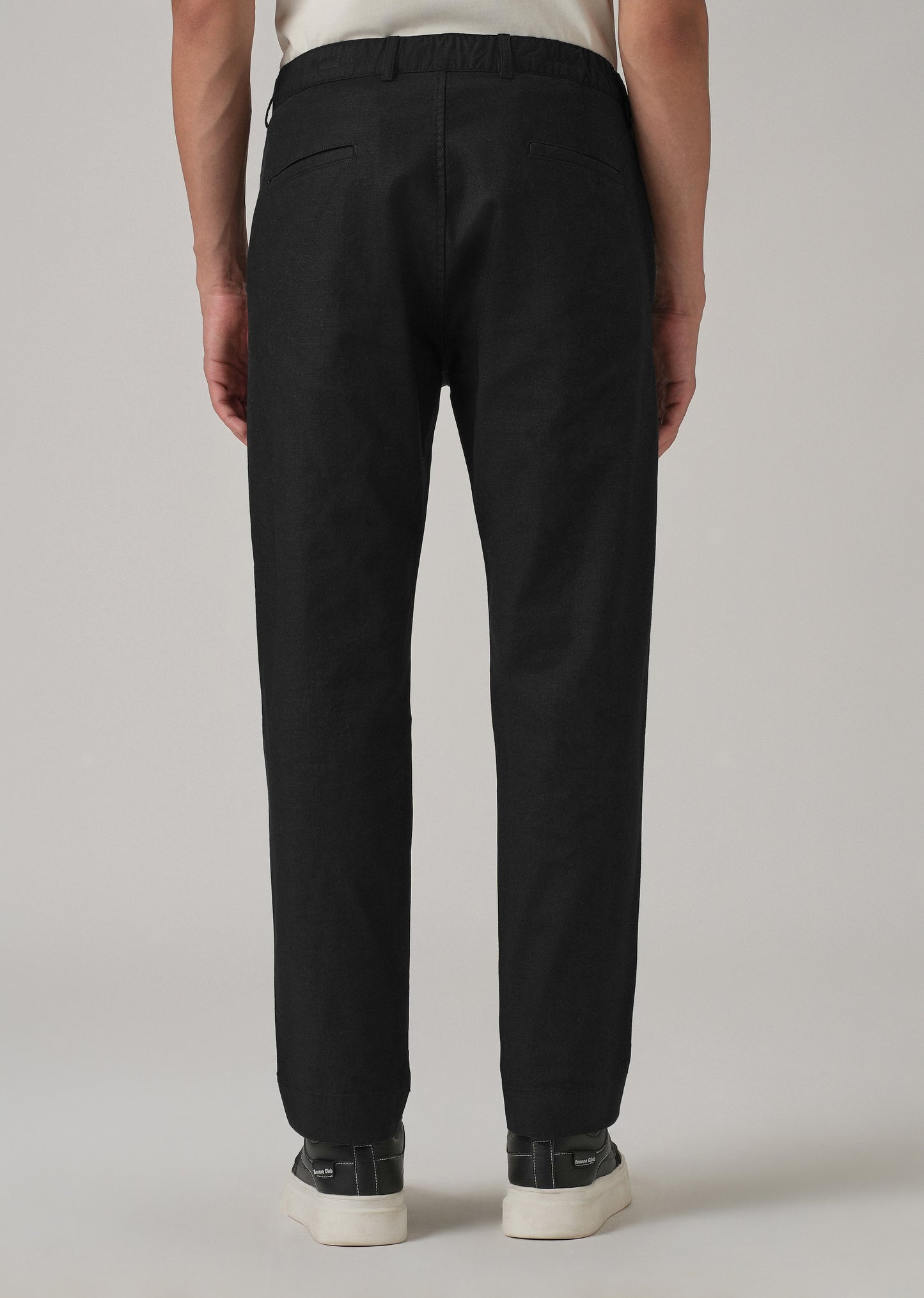 Dark Black Cotton Trouser
