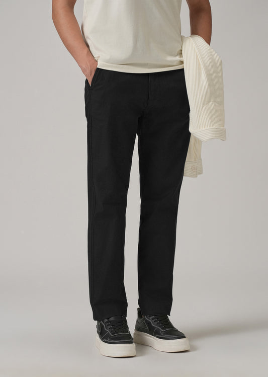 Dark Black Cotton Trouser