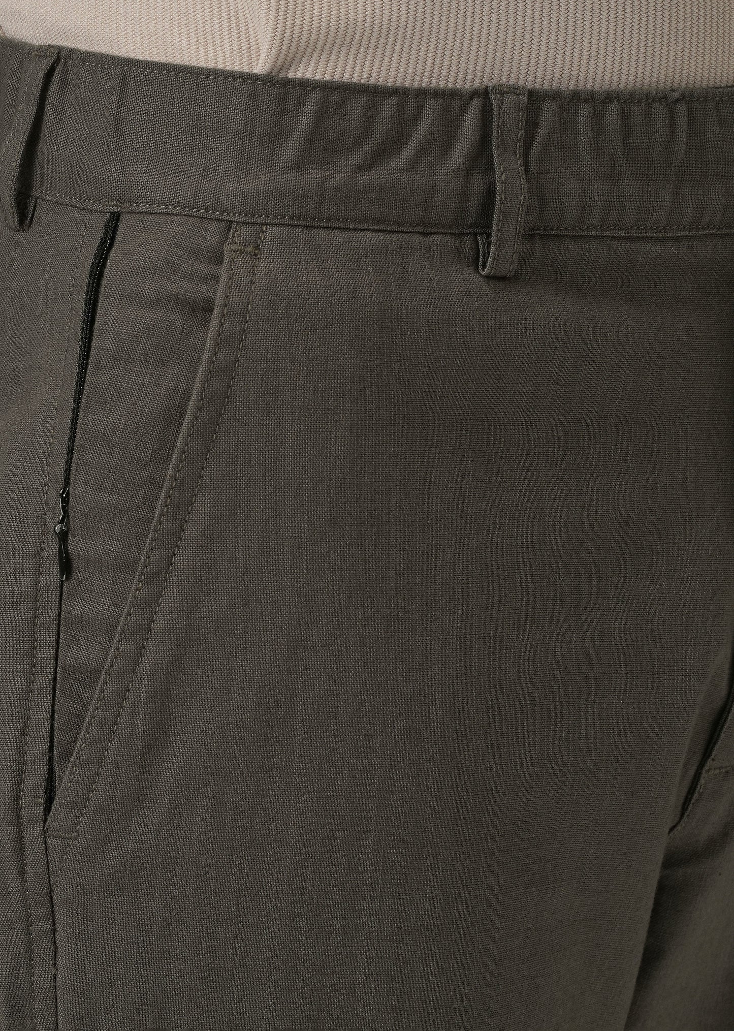 Dark Grey Cotton Trouser