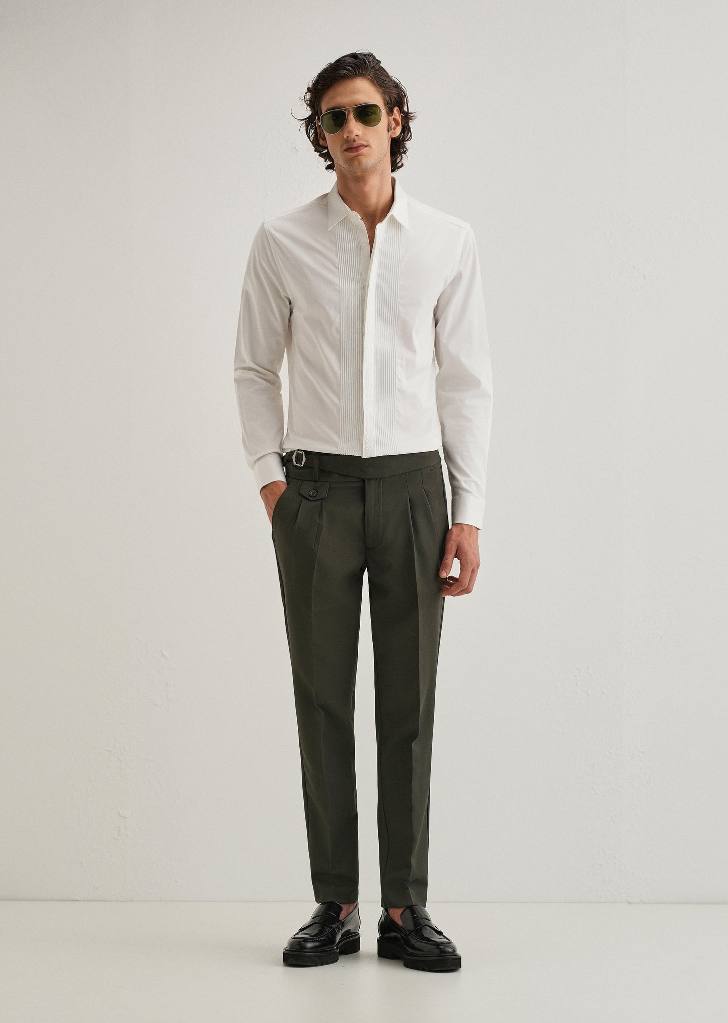 Deep Slate Green Gurkha Pant