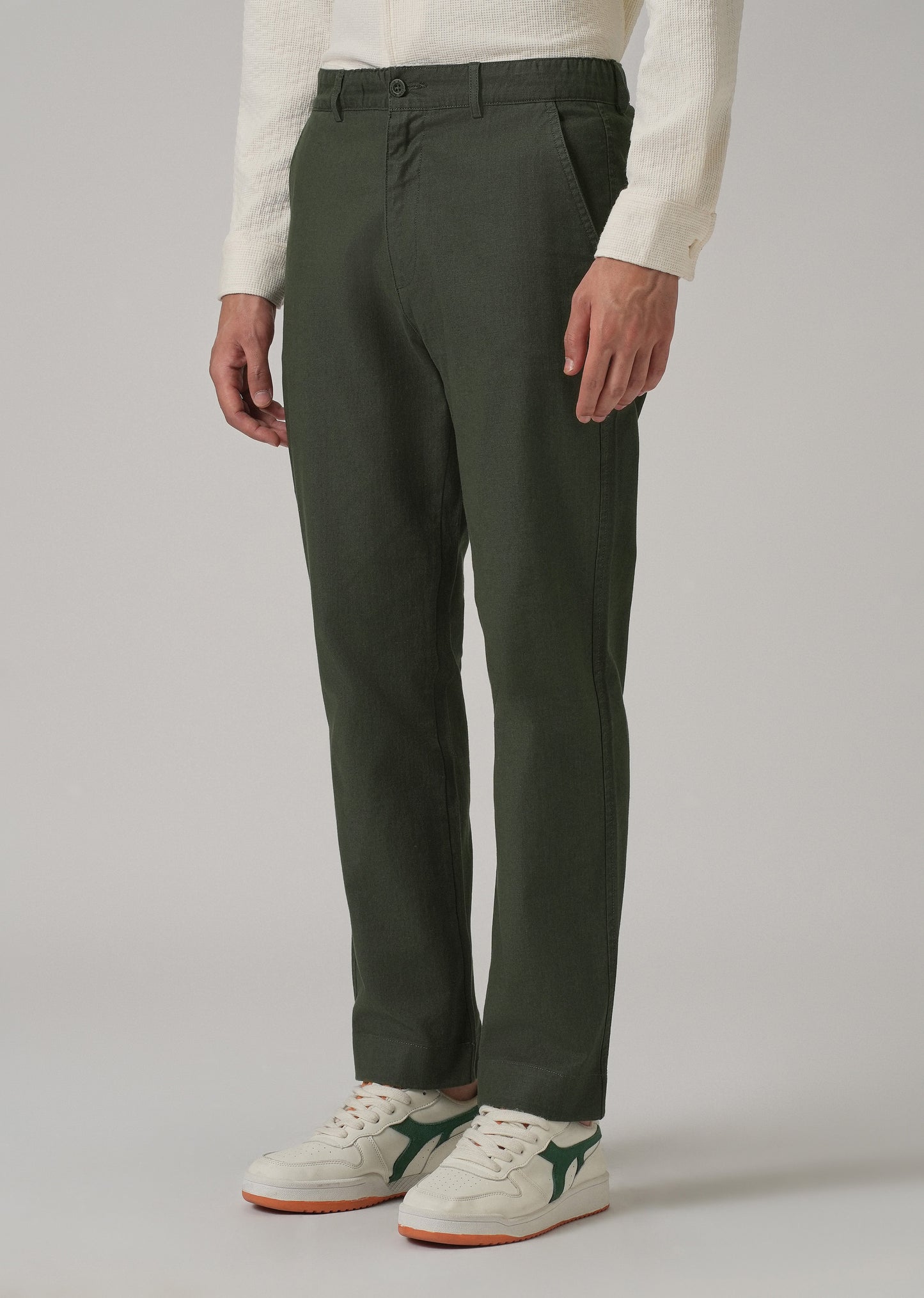Fern Green Cotton Trouser