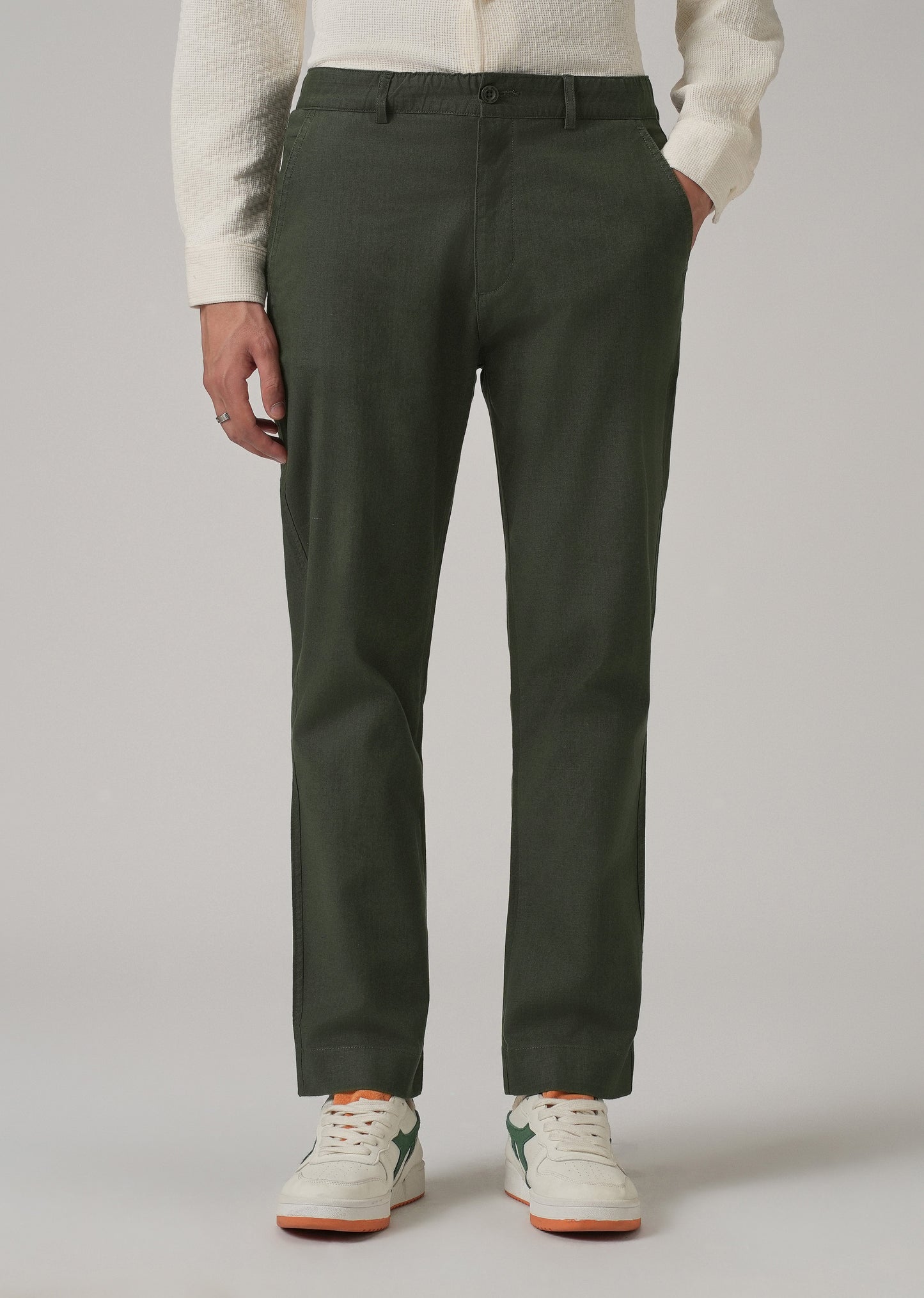 Fern Green Cotton Trouser