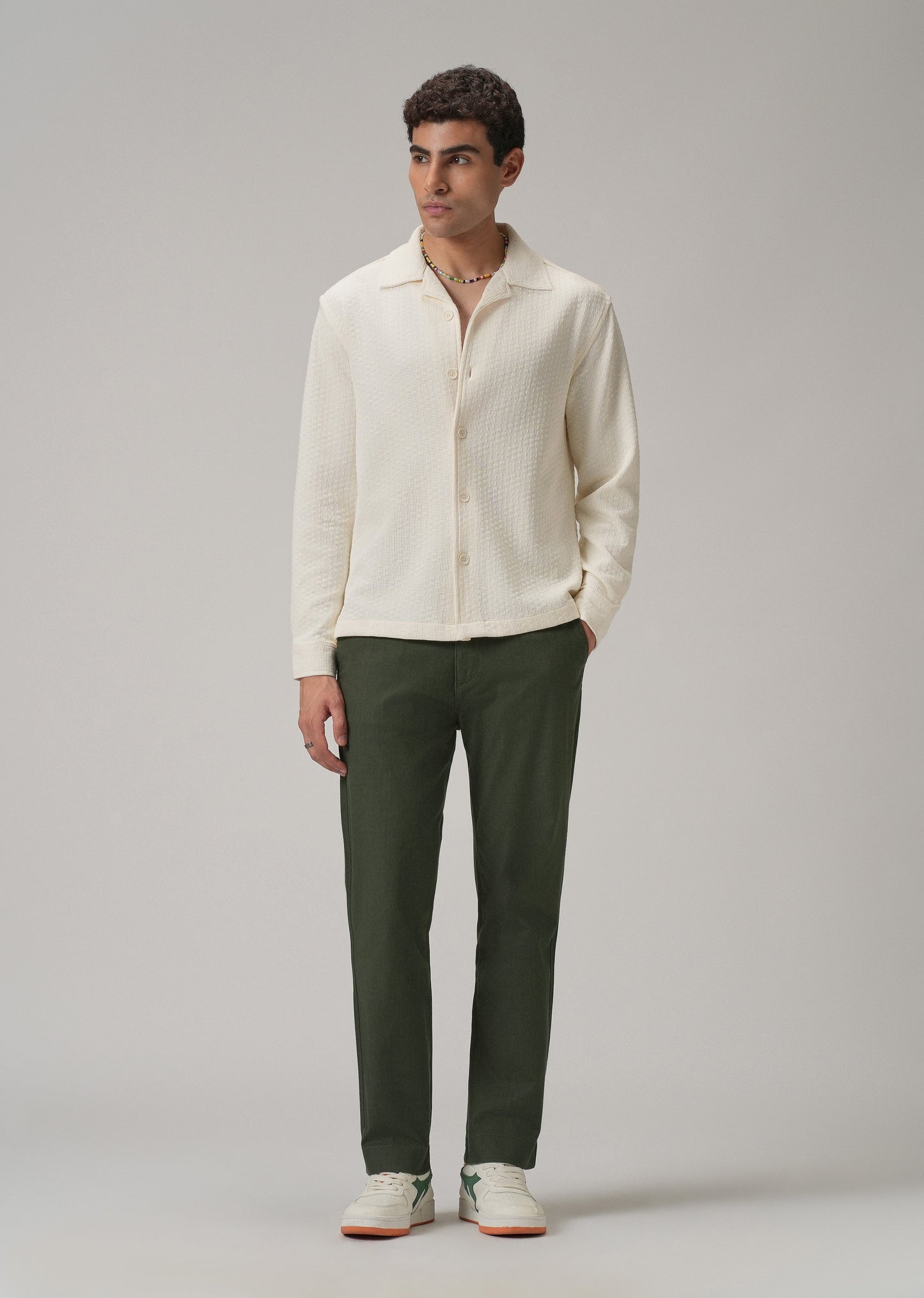 Fern Green Cotton Trouser