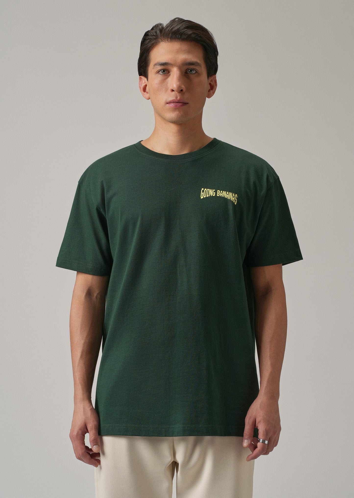 Green Back Printed Oversized T-Shirt
