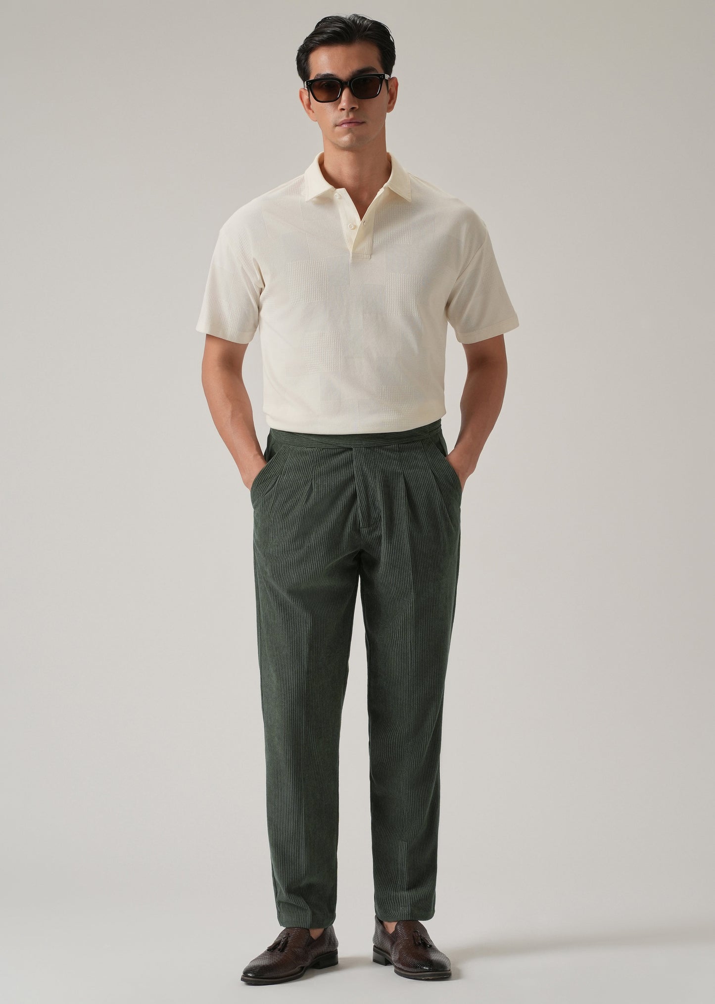 Green Corduroy Gurkha Pants