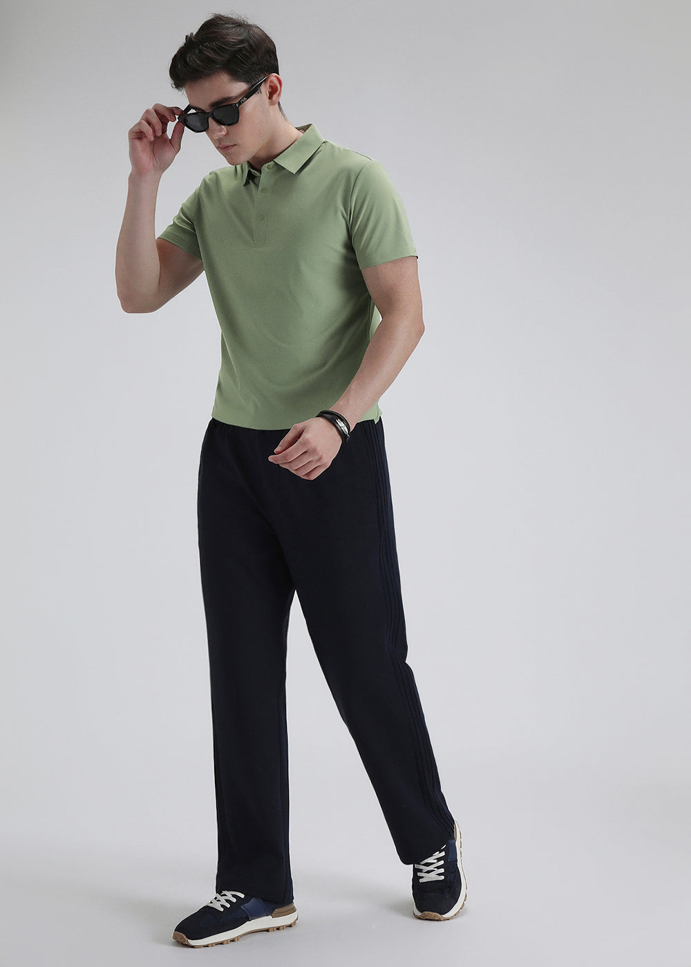 Green Plain Stitchless Polo T-shirt