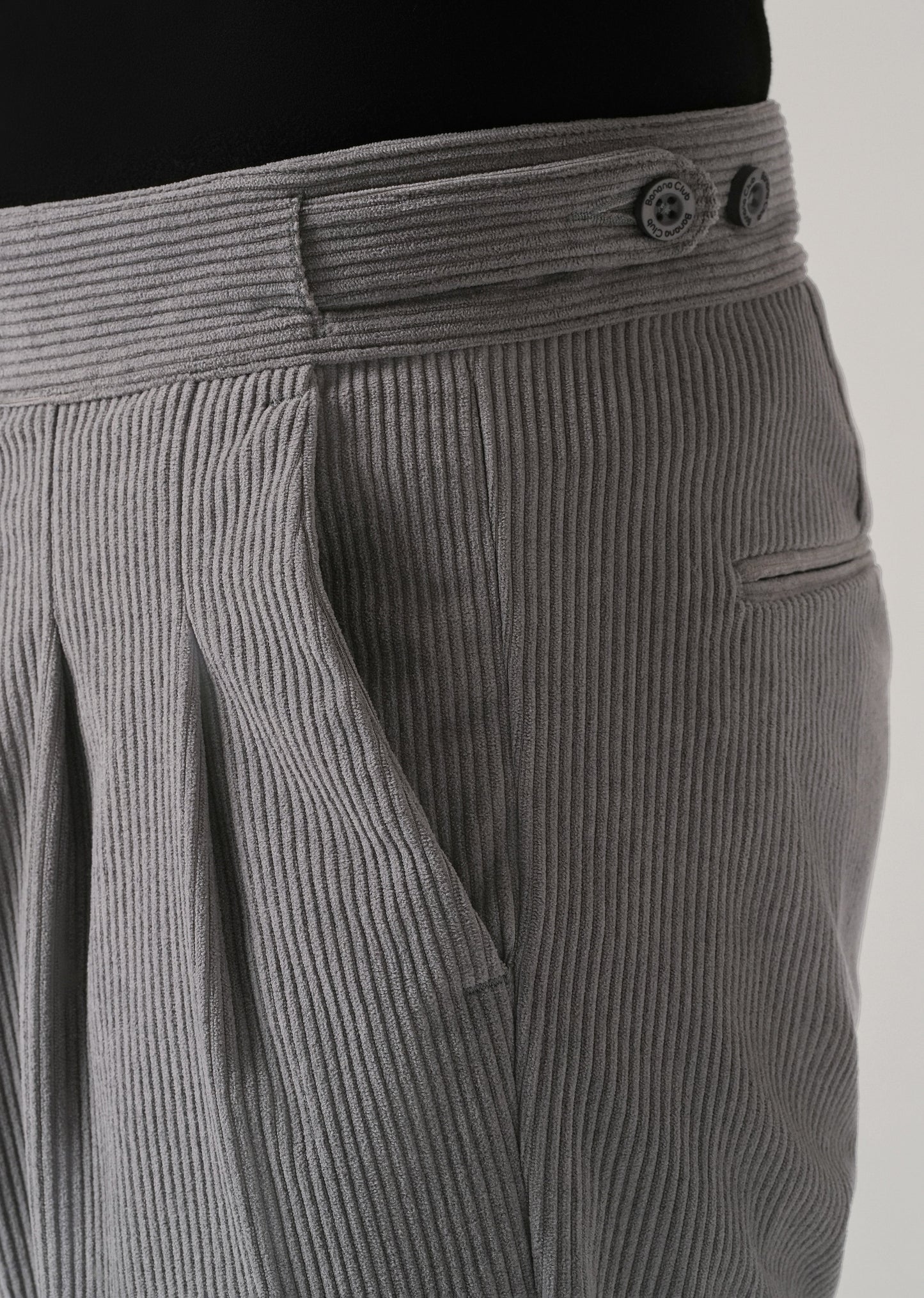 Grey Corduroy Gurkha Pants