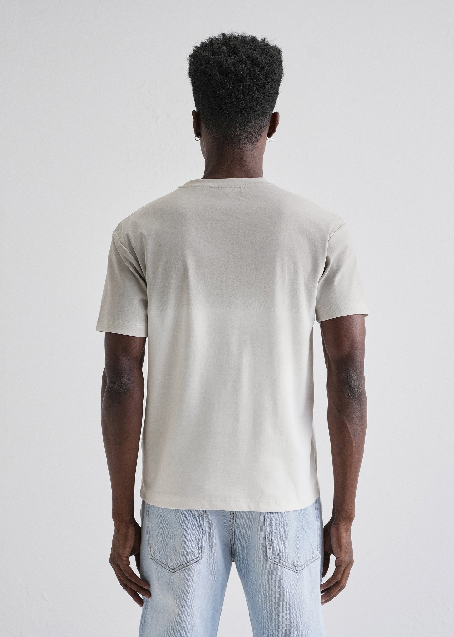 Grey Gradient Applique T-shirt