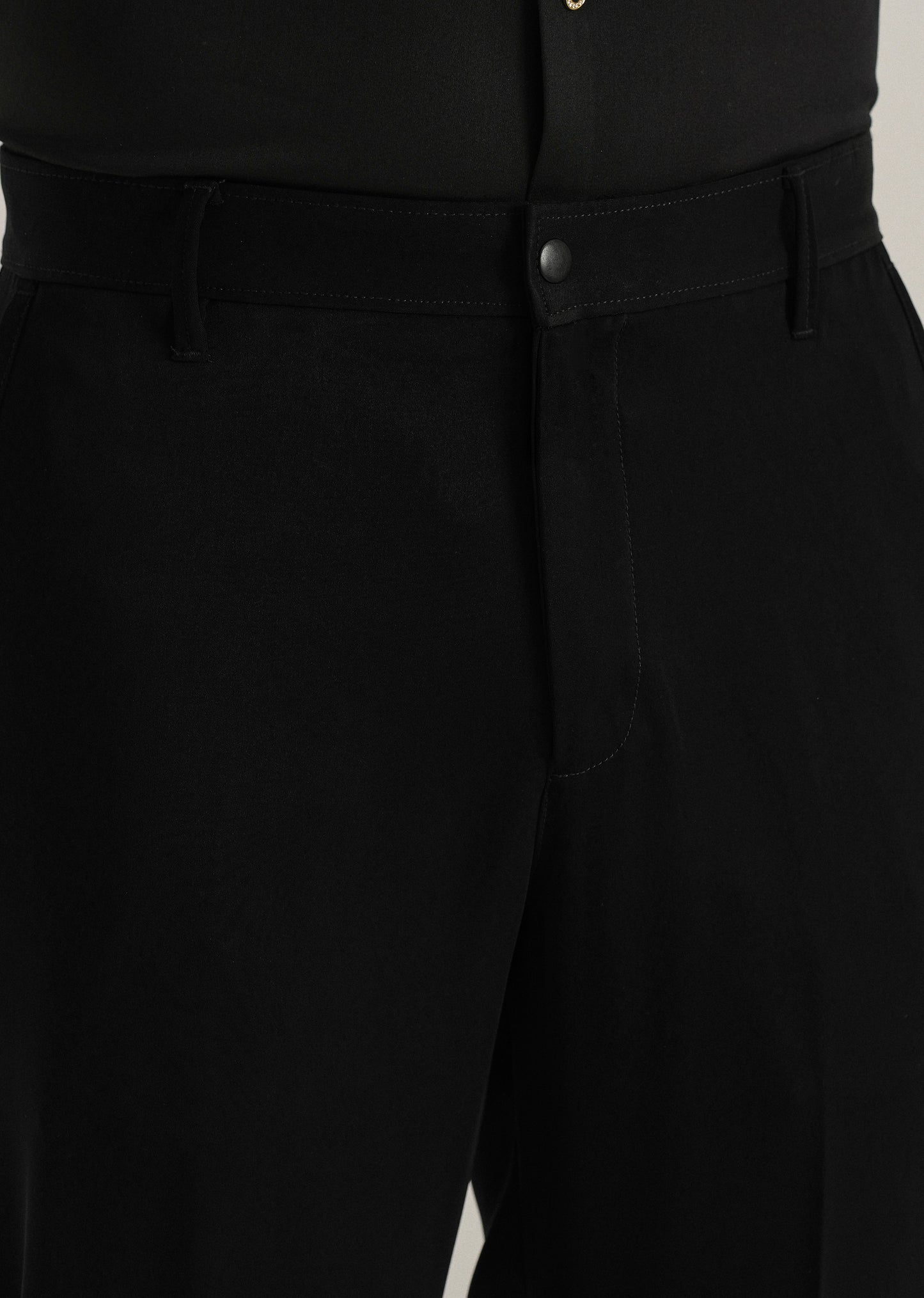 Ink Black Plain Slim Fit Trouser