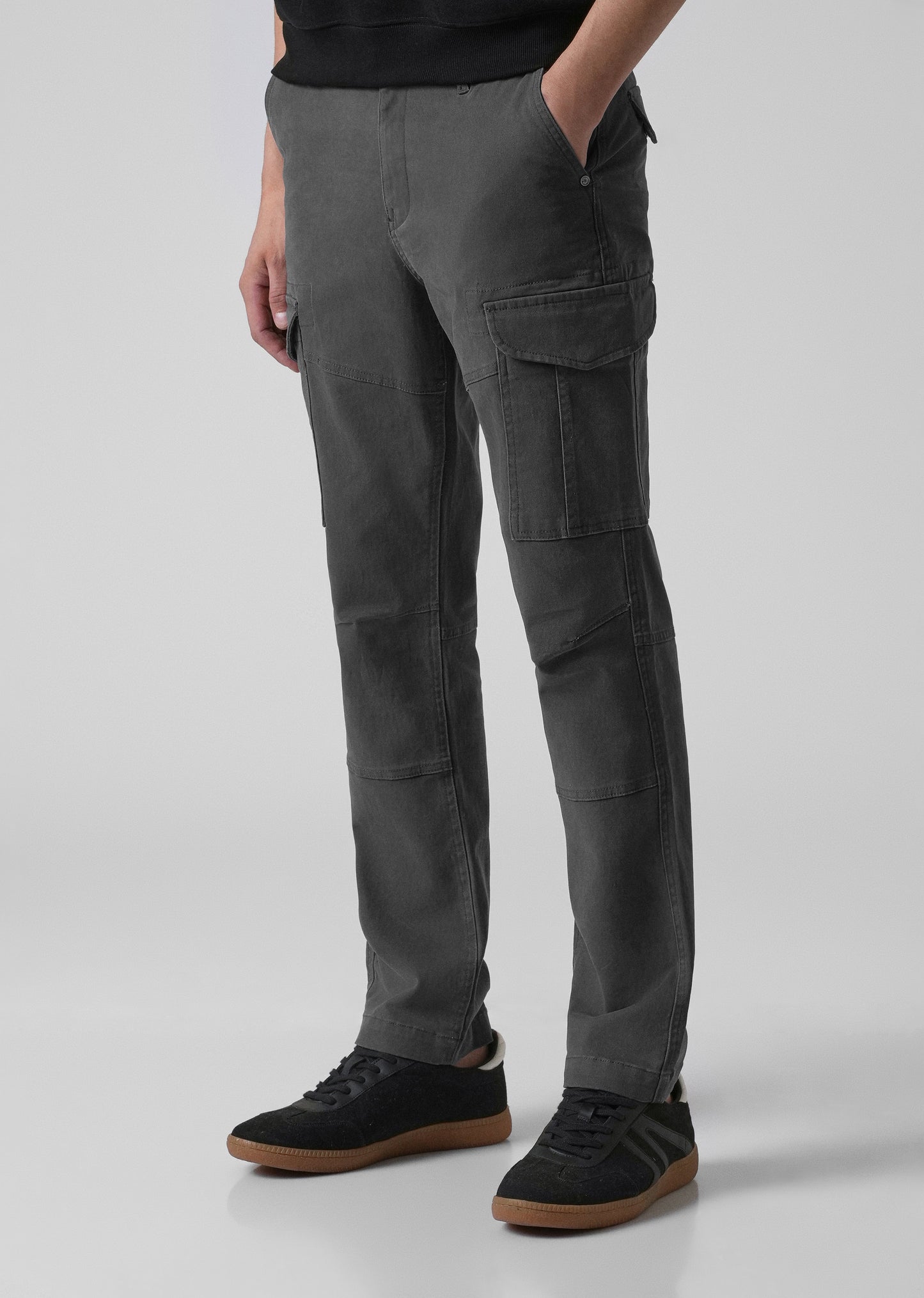 Iron Grey Regular Fit Cargo Pant
