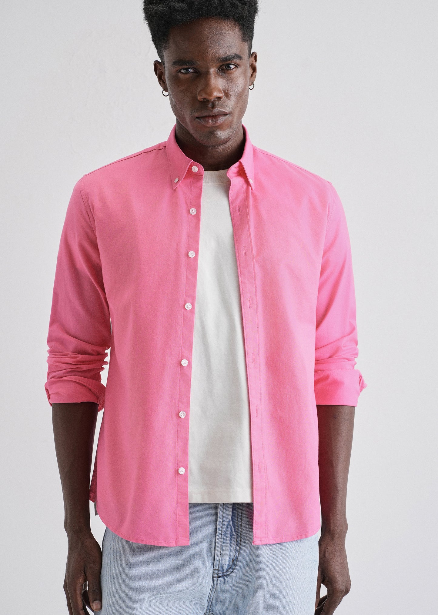Knockout Pink Plain Oxford Shirt