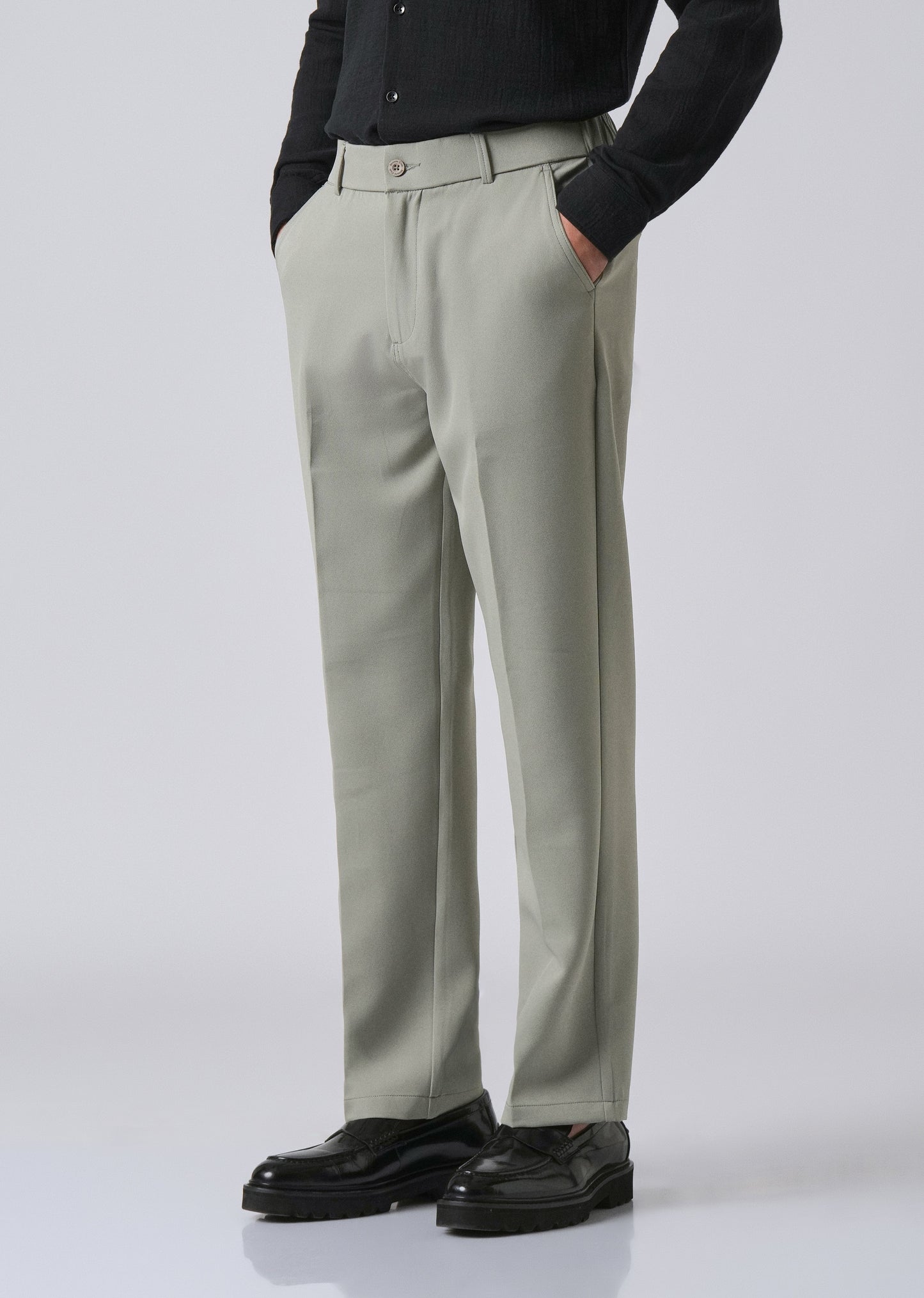 Light Green Relaxed Fit Trousers