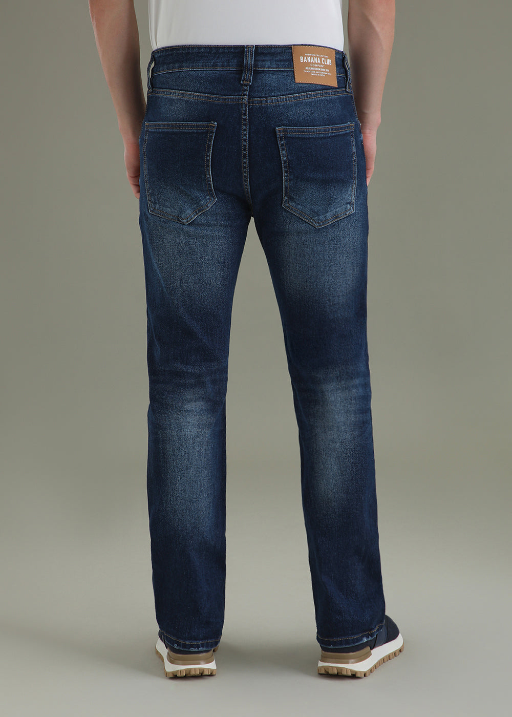 Navy Blue Straight Fit Denim