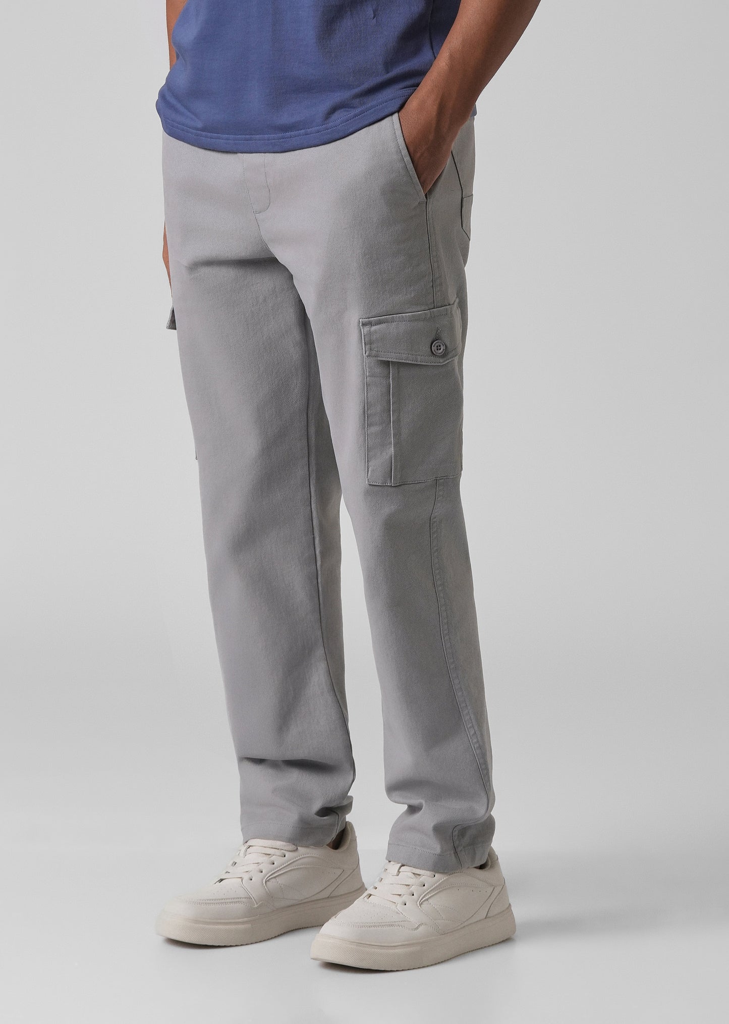 Oslo Grey Regular Fit Cargo Pant
