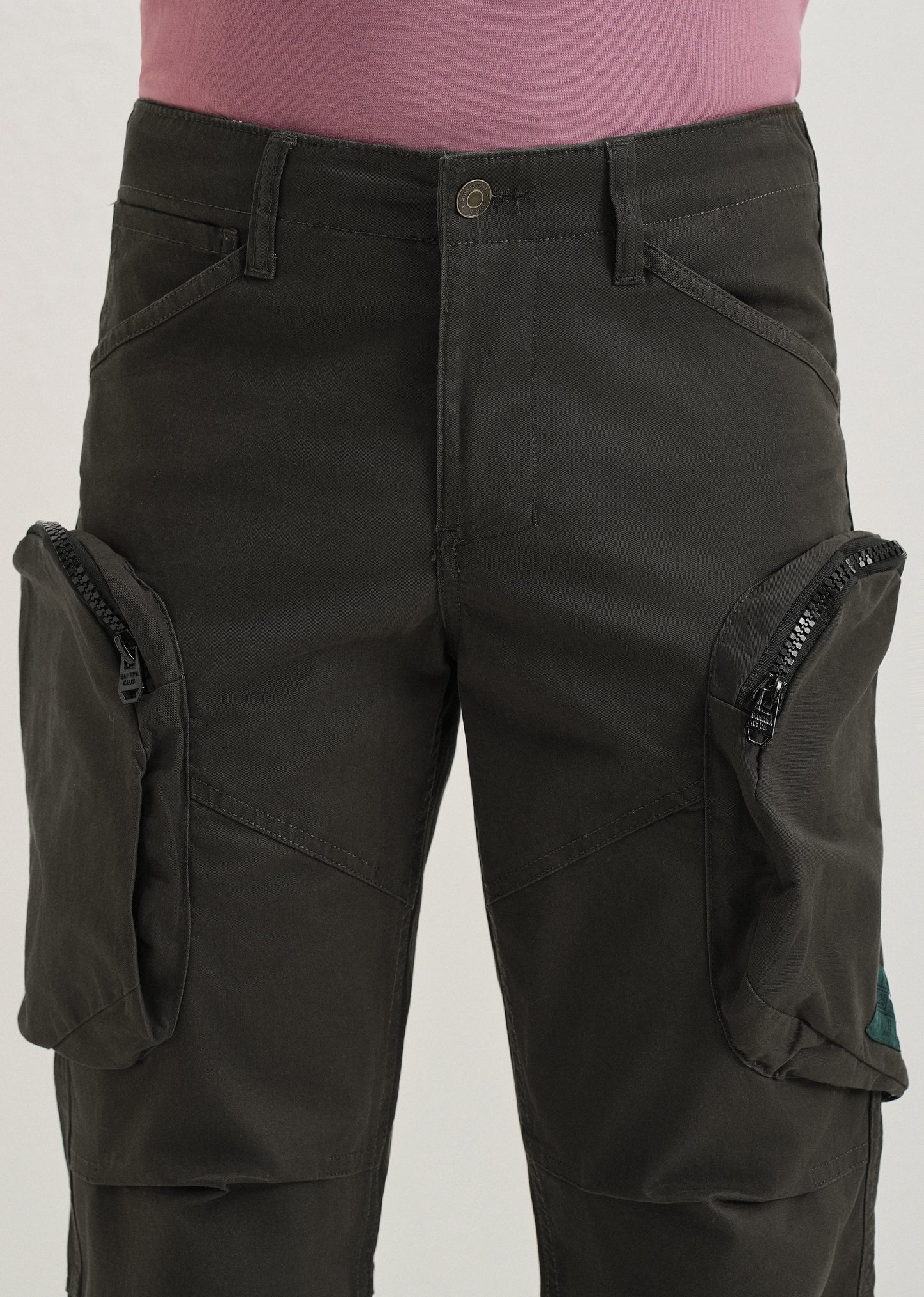 Pine Green Zipper Cargo Pant