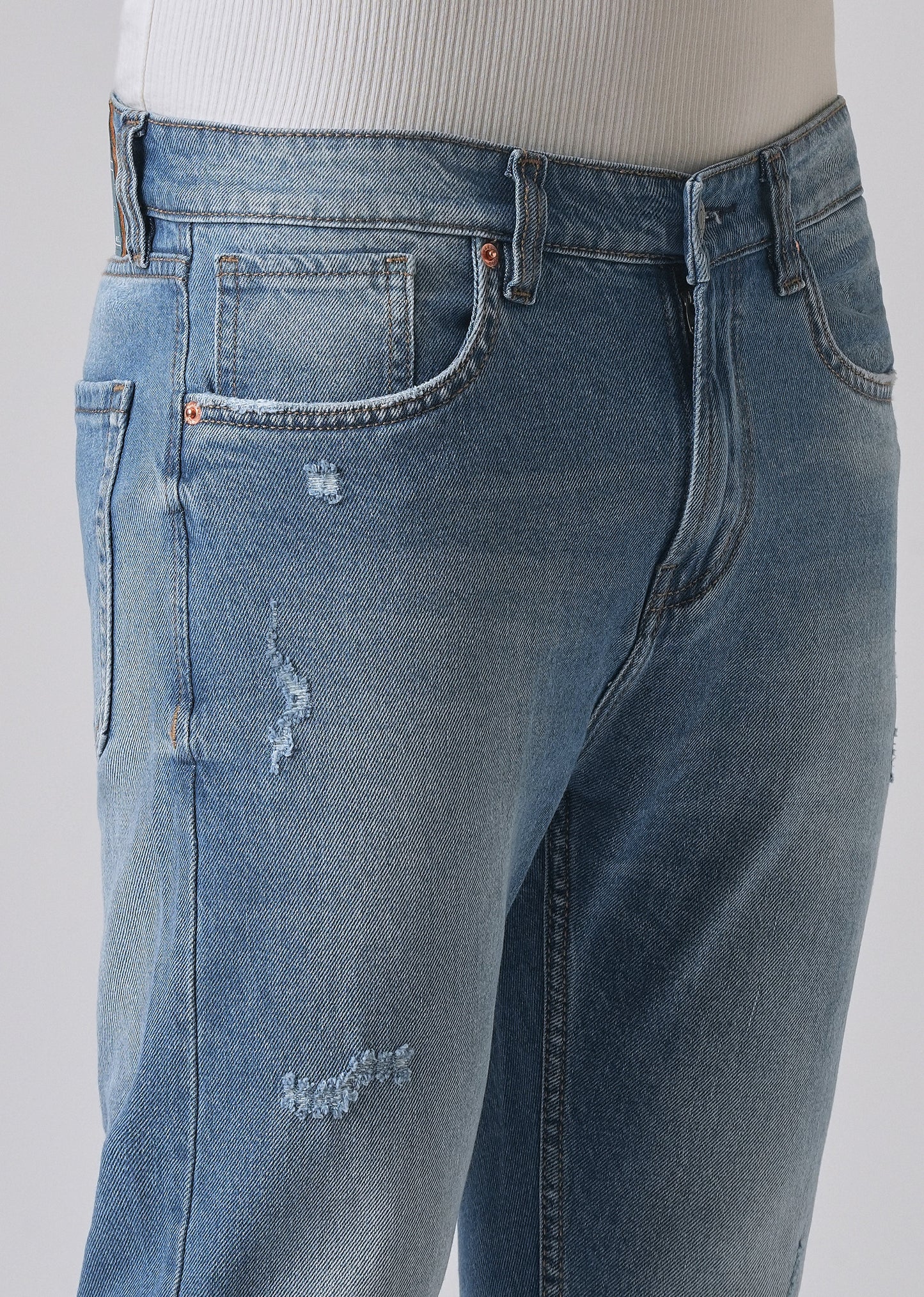 Ribbed Honor Blue Slim fit Jeans