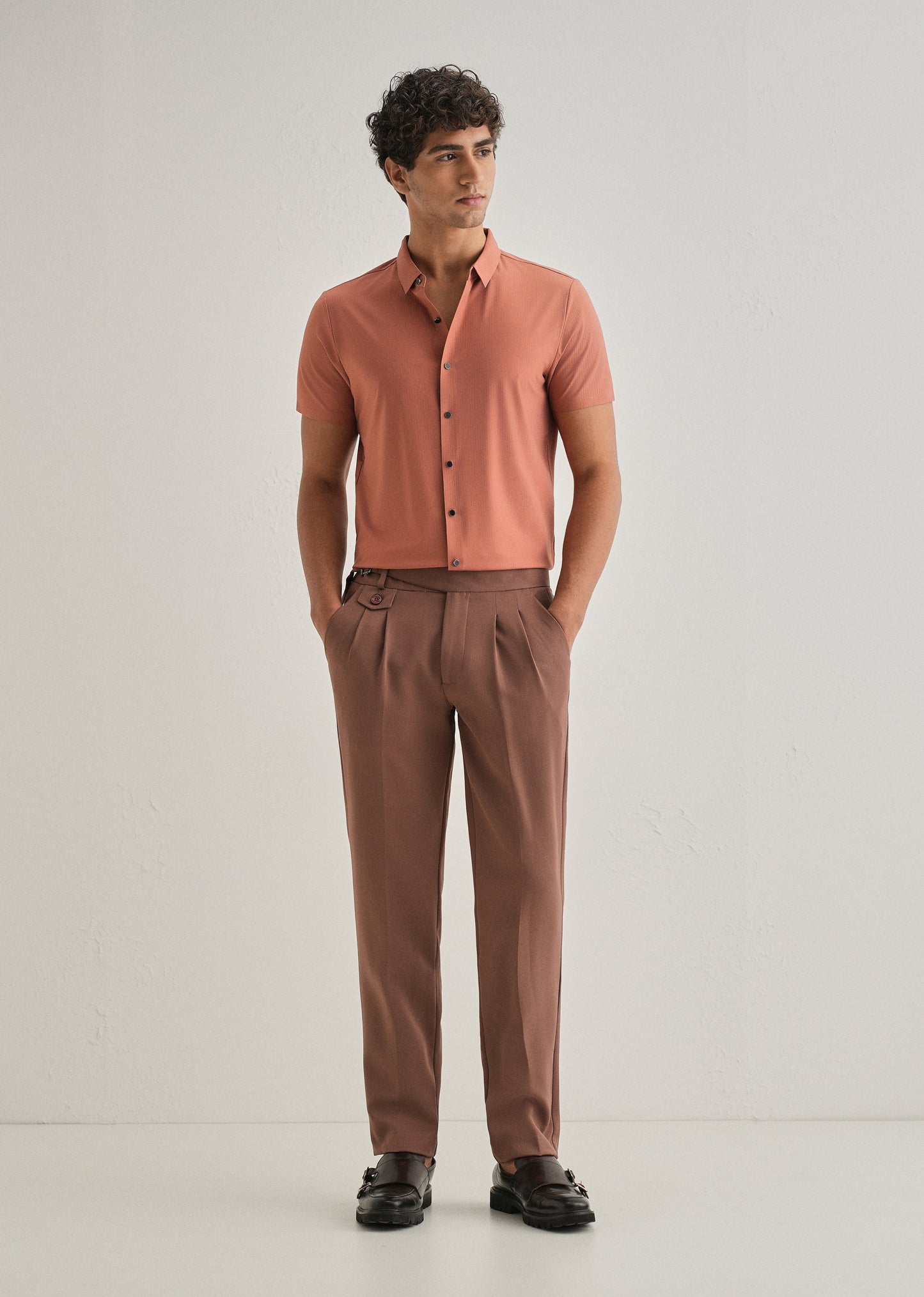 Rust Stripe Seamless Shirt