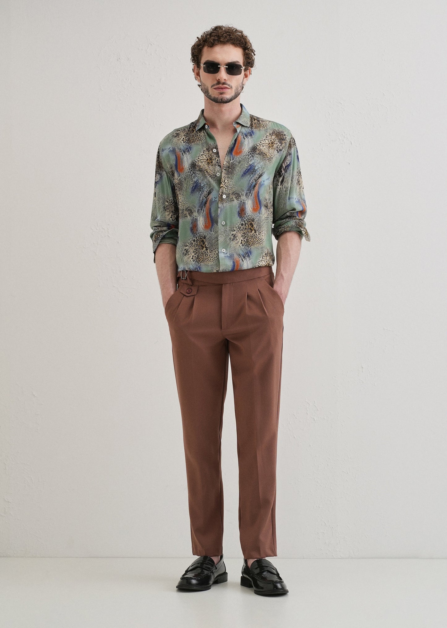 SnakeSkin Green Feather shirt