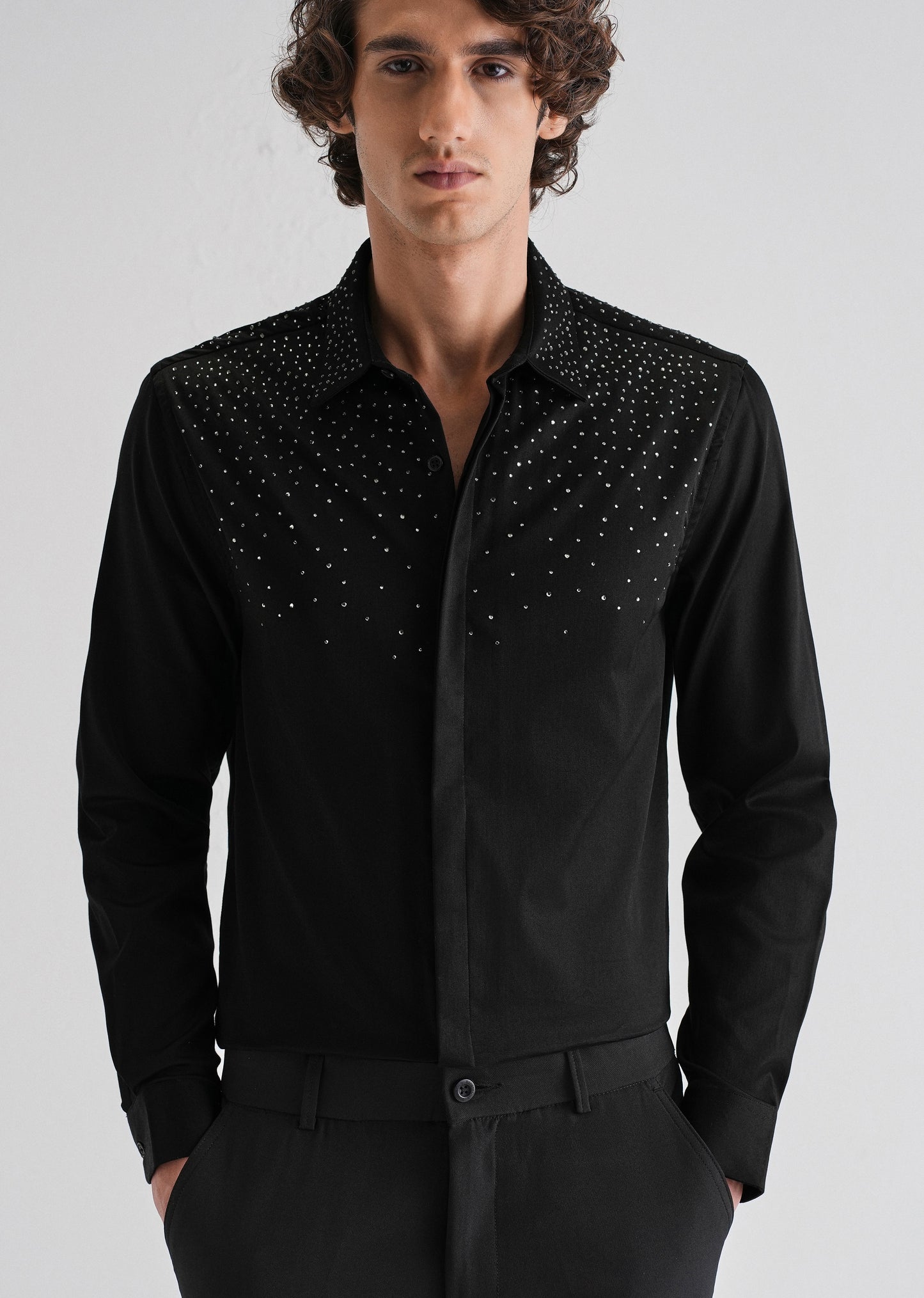 Stud Black Designer Shirt