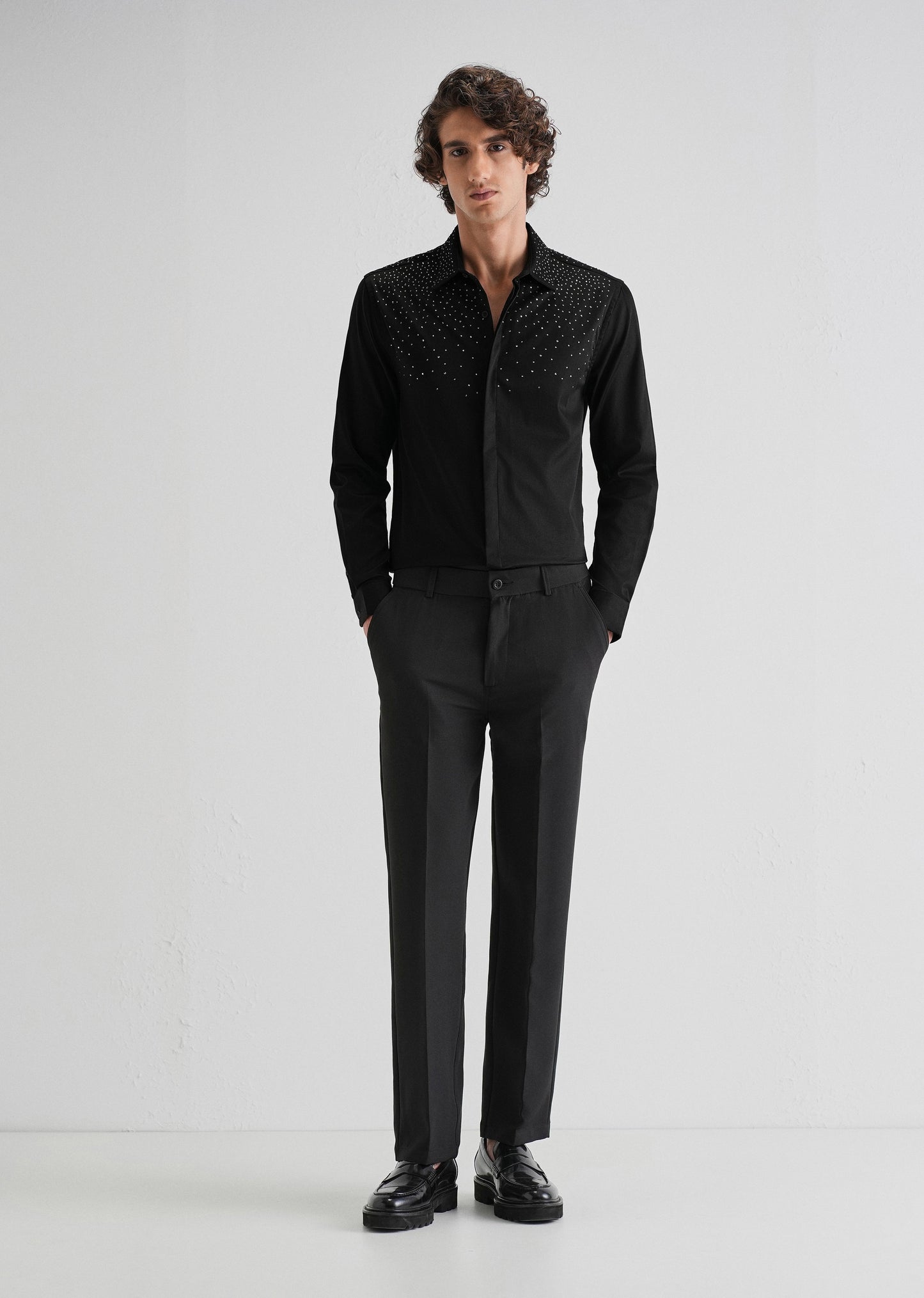 Stud Black Designer Shirt